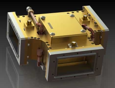 High-power liquid-cooled waveguide junction circulator used in microwave systems