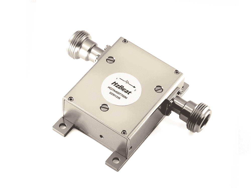 HzBeat coaxial isolator with N-type connectors