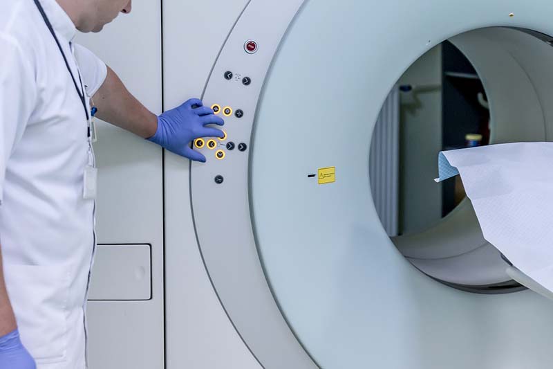 MRI scanner in a clinical environment