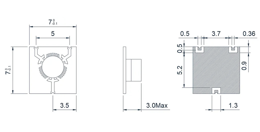 SMT microstrip Y-junction RF circulator layout
