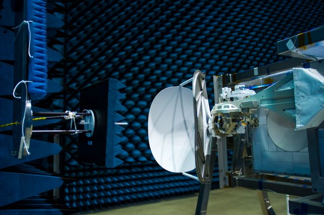  Ka-band communications testing in an anechoic chamber