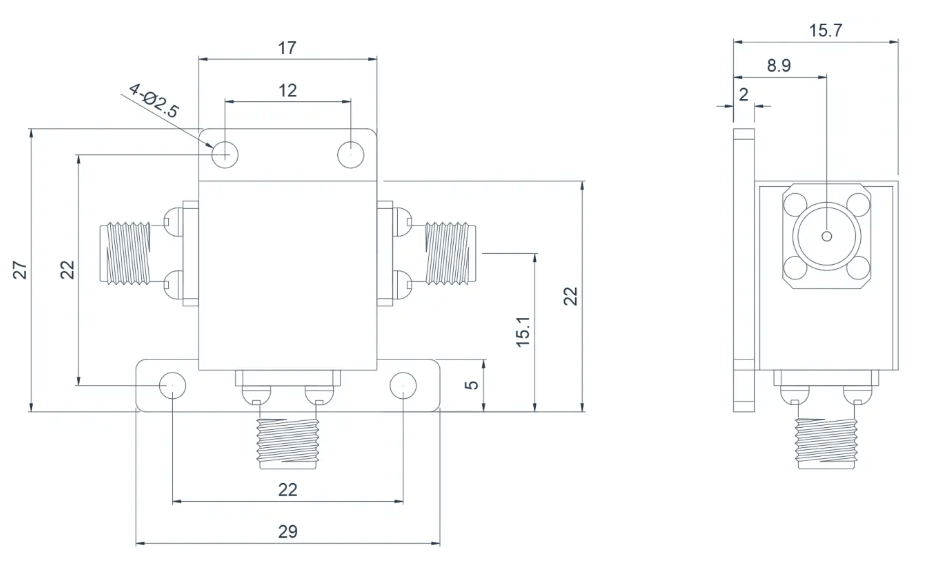 typical coaxial circulator