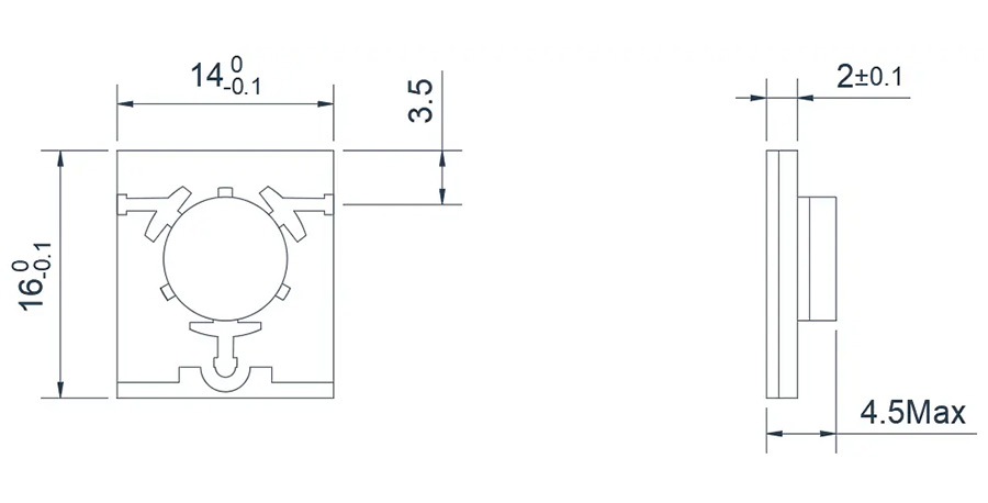Typical Microstrip Isolator outline