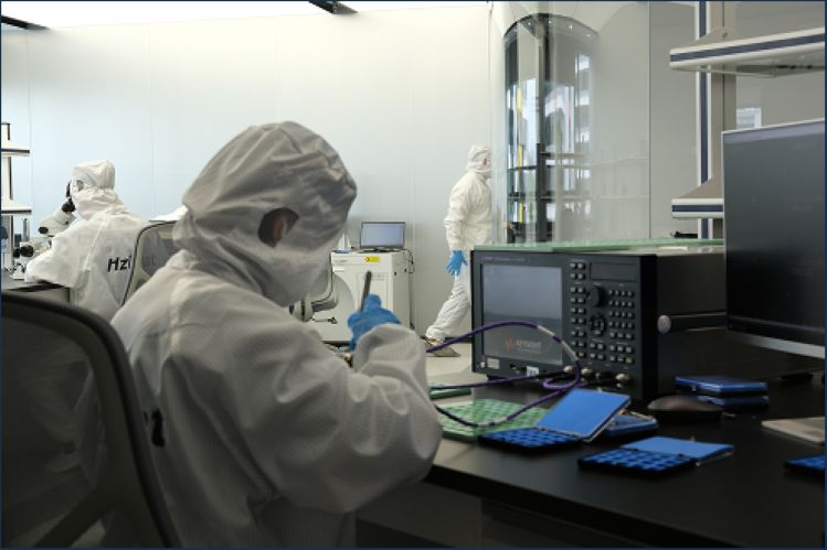 Lab worker conducting research