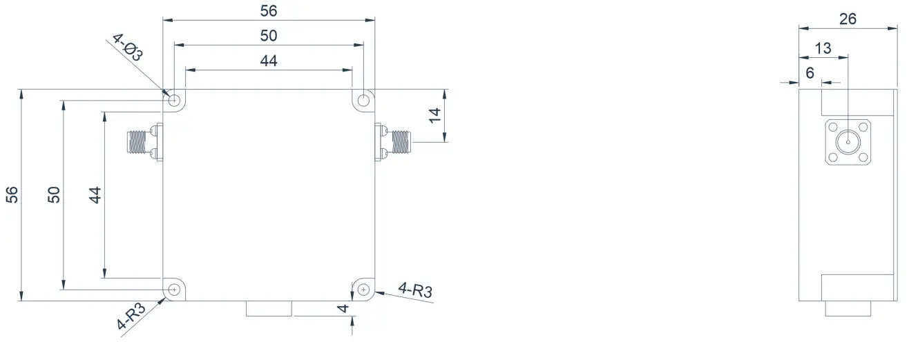 1.0~2.0GHz  Broadband Coaxial Isolator Appearance