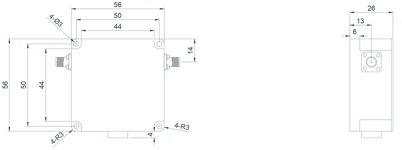 1.0~2.0GHz Geniş Bant Koaksiyel İzolatör Görünümü