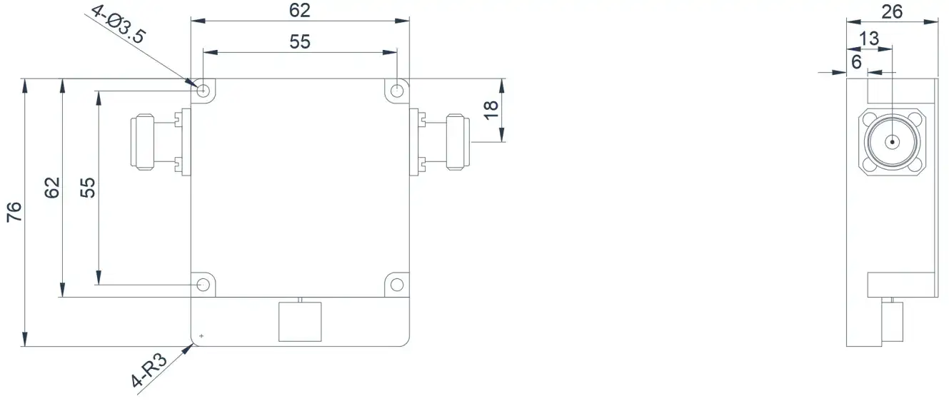 0.2~0.5GHz Yüksek Güçlü Koaksiyel İzolatör Görünümü