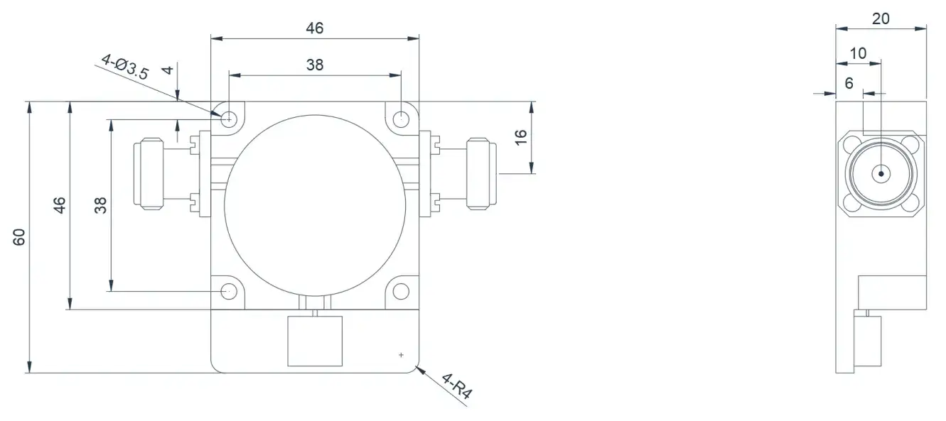 0.4~1.0GHz Yüksek Güçlü Koaksiyel İzolatör Görünümü