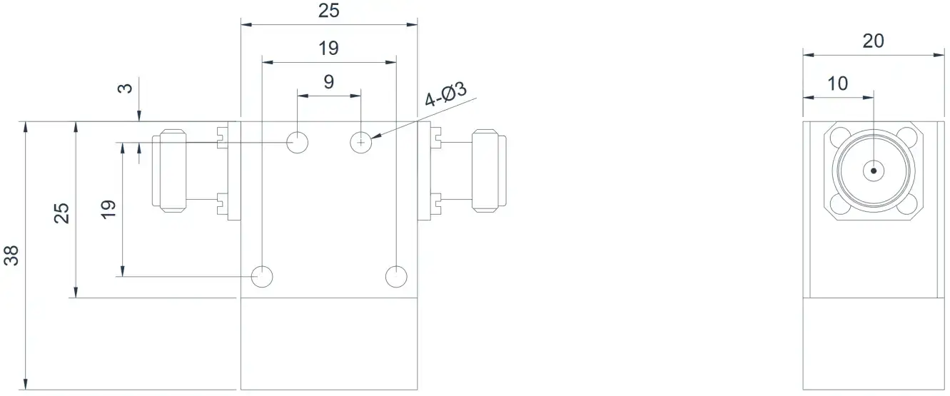 0.8~2.5GHz Yüksek Güçlü Koaksiyel İzolatör Görünümü