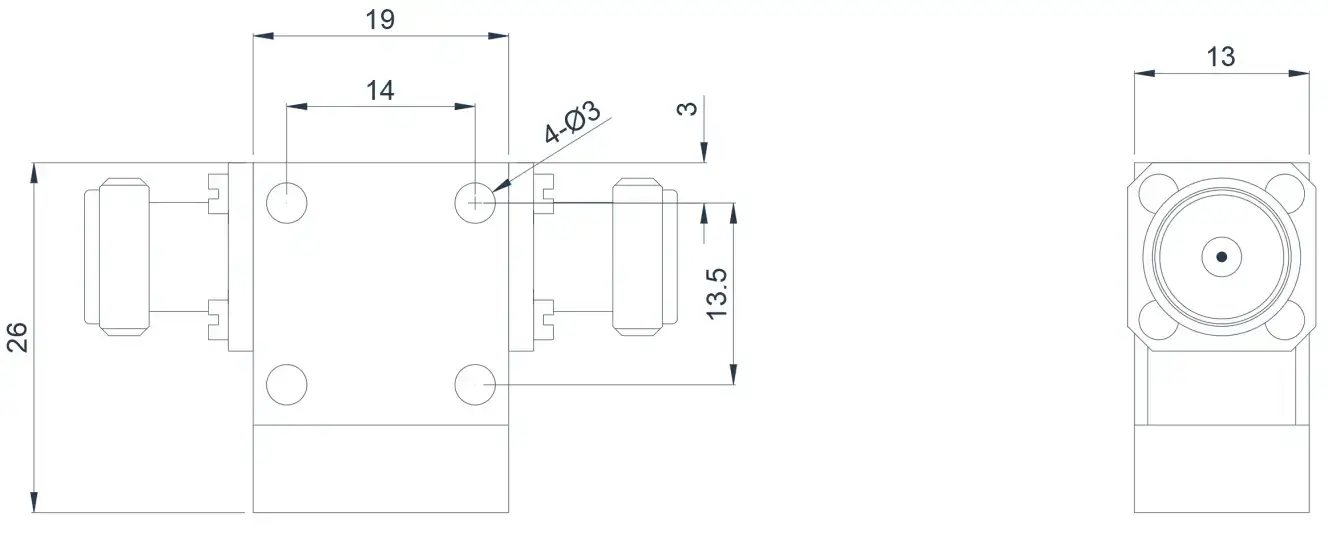 3.0~12.0GHz Yüksek Güçlü Koaksiyel İzolatör Görünümü