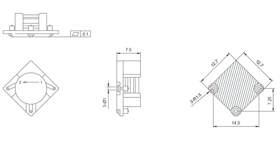 3.4~5.0GHz SMD Sirkülatör(SMT)