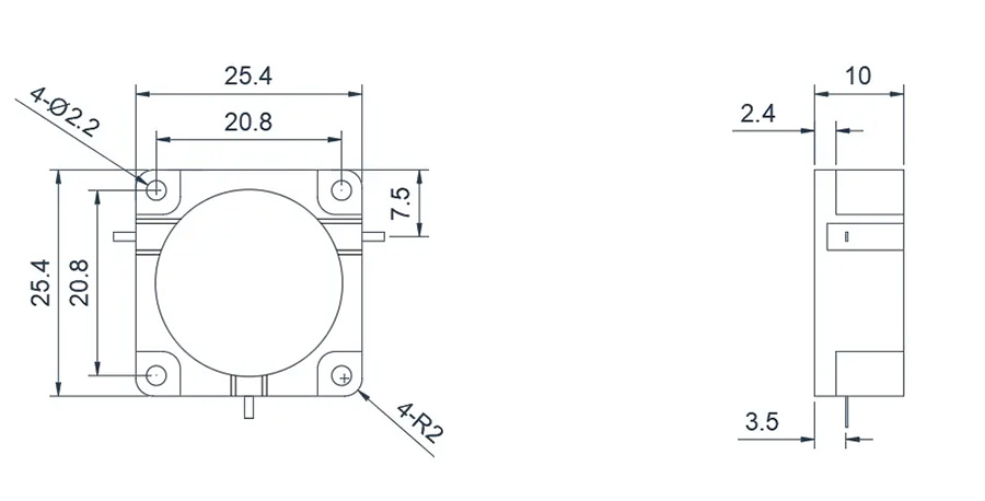 0.8~3.4GHz Typical Drop-in Circulator