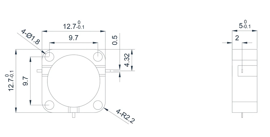 5.0~6.0GHz Typical Drop-in Circulator