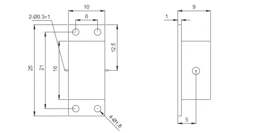 18.0~26.5GHz Drop-in İzolatör Görünümü