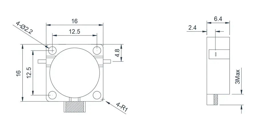 4.0~8.0GHz Drop-in İzolatör Görünümü