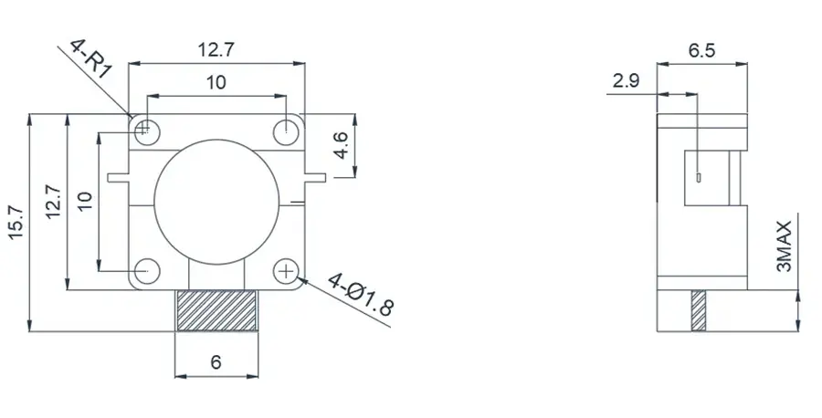 6.0~18.0GHz Drop-in İzolatör Görünümü