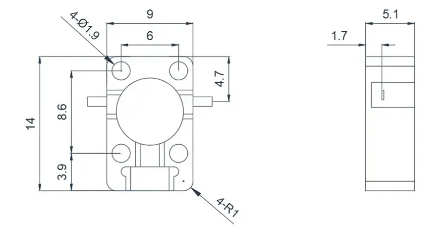 8.0~18.0GHz Drop-in İzolatör Görünümü