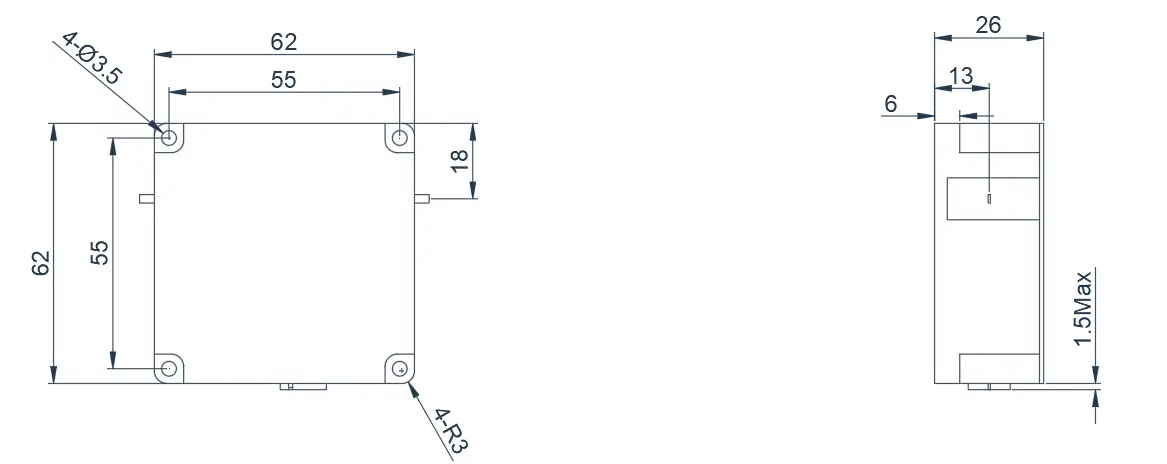 0.15~0.4GHz Typical Drop-in Isolator Appearance