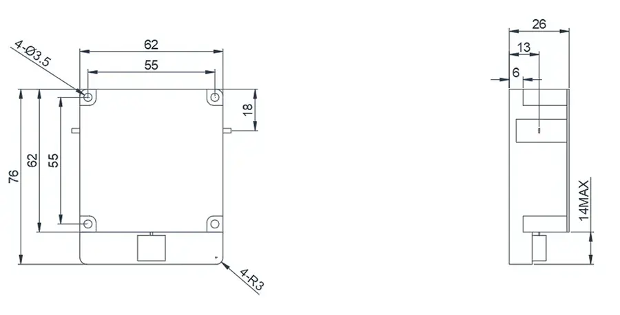 3.5~5.0GHz Mikroşerit Sirkülatör Görünümü