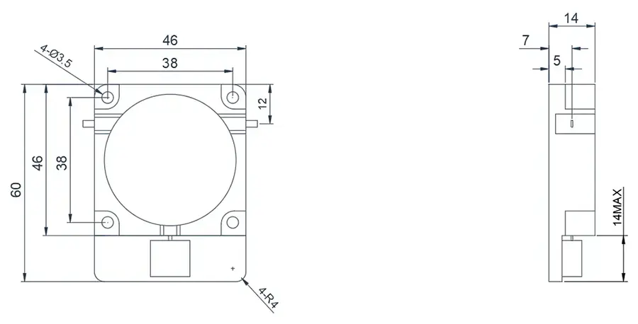 4.8~8.0GHz Mikroşerit Sirkülatör Görünümü