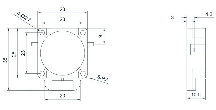 5.0~6.0GHz Microstrip Circulator Appearance