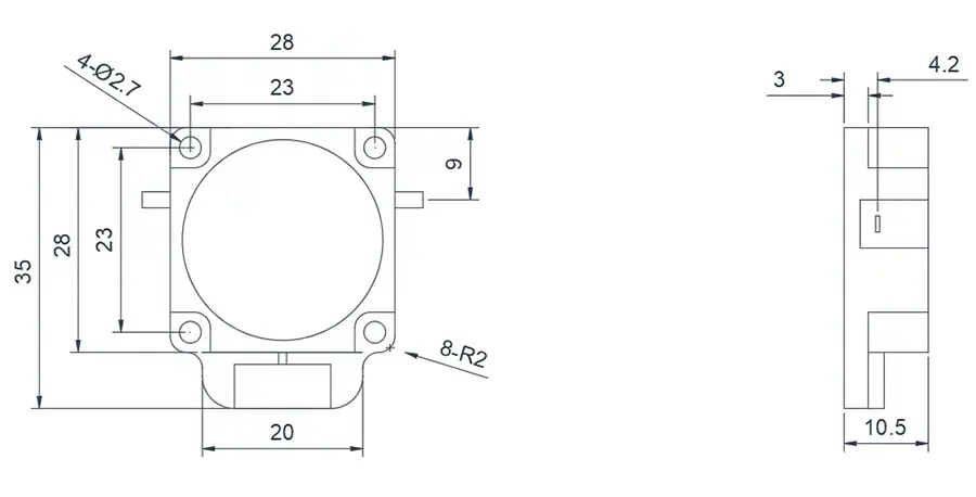 5.0~6.0GHz Mikroşerit Sirkülatör Görünümü