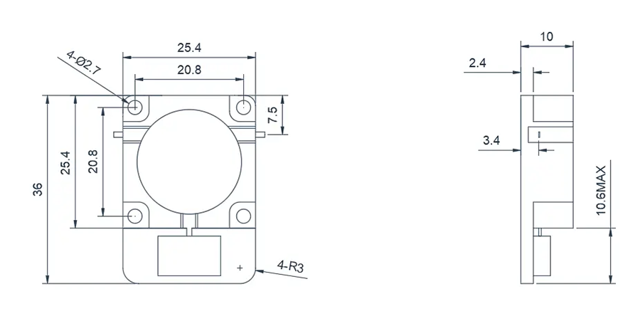 7.0~9.5GHz Microstrip Circulator Appearance