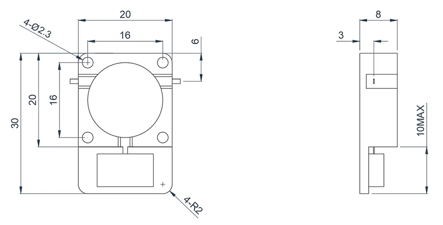 8.0~18.0GHz Microstrip Circulator Appearance