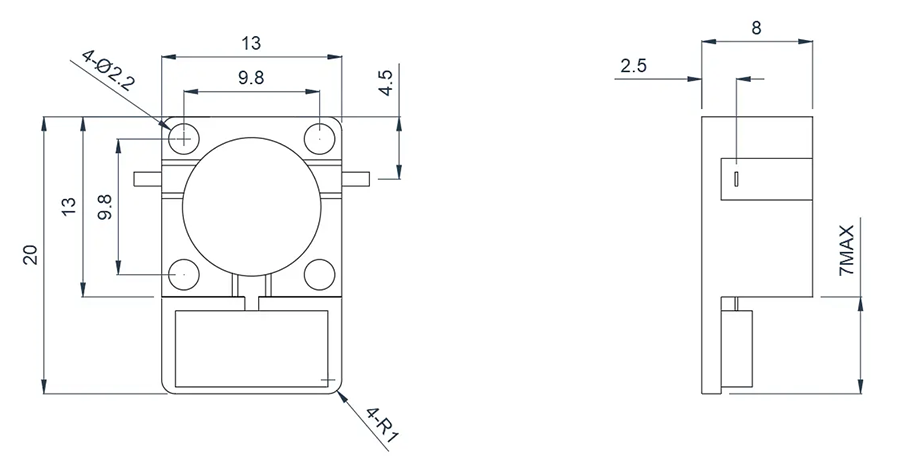 8.0~18.0GHz Microstrip Circulator Appearance
