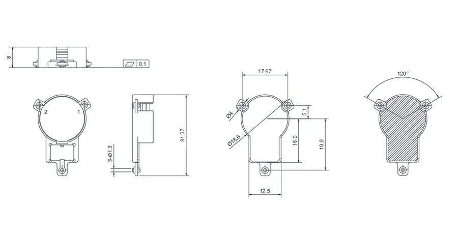 0.758~0.821GHz SMD Isolator(SMT)