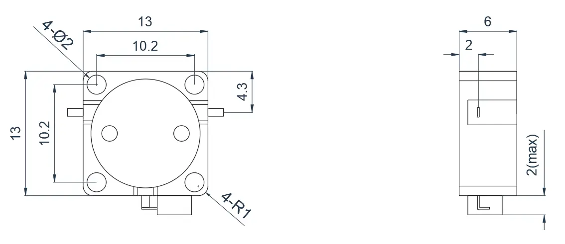 1.2~1.4GHz Typical Drop-in Isolator Appearance