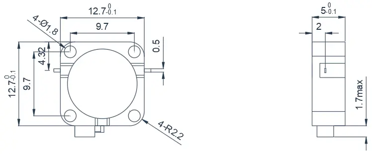 5.0~6.0GHz Typical Drop-in Isolator Appearance