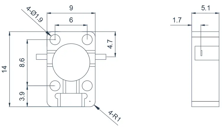 6.0~18.0GHz Typical Drop-in Isolator Appearance
