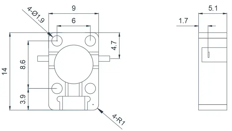 6.0~18.0GHz Tipik Drop-in İzolatör Görünümü