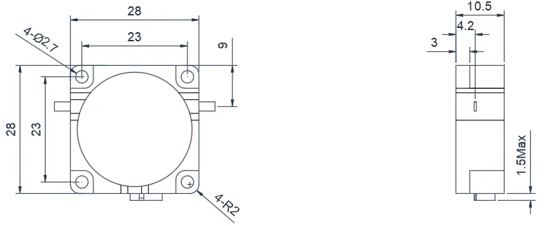 0.45~1.0GHz Typical Drop-in Isolator Appearance