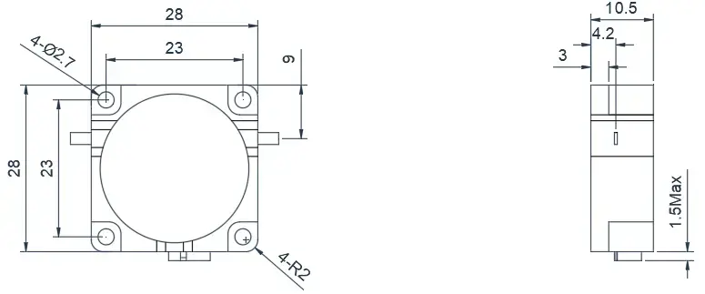 0.45~1.0GHz Tipik Drop-in İzolatör Görünümü