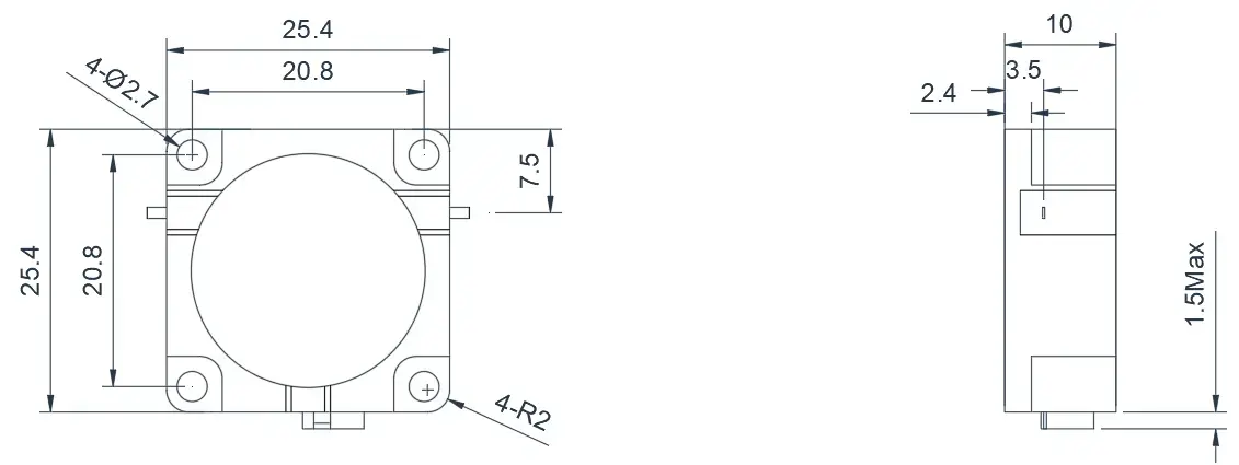 0.8~3.5GHz Tipik Drop-in İzolatör Görünümü