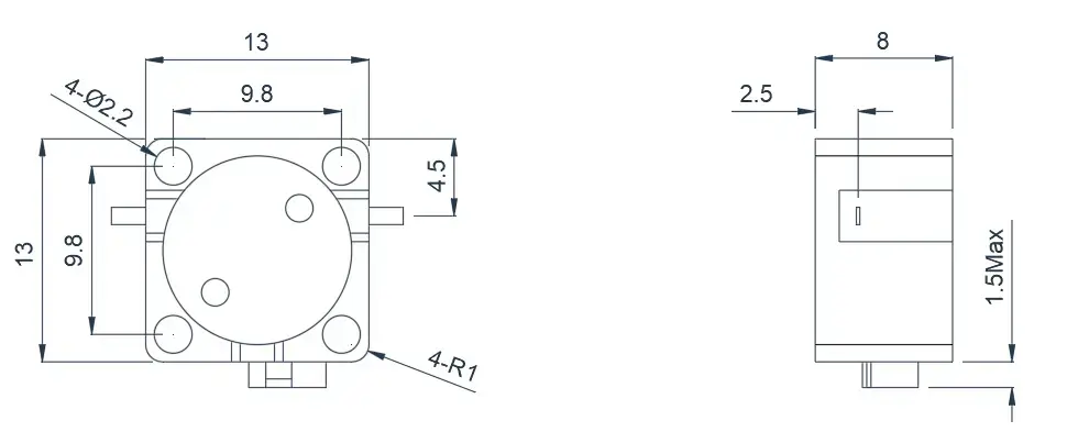 1.8~3.5GHz Tipik Drop-in İzolatör Görünümü