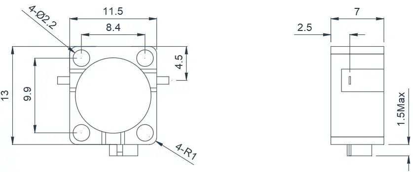2.0~3.5GHz Tipik Drop-in İzolatör Görünümü