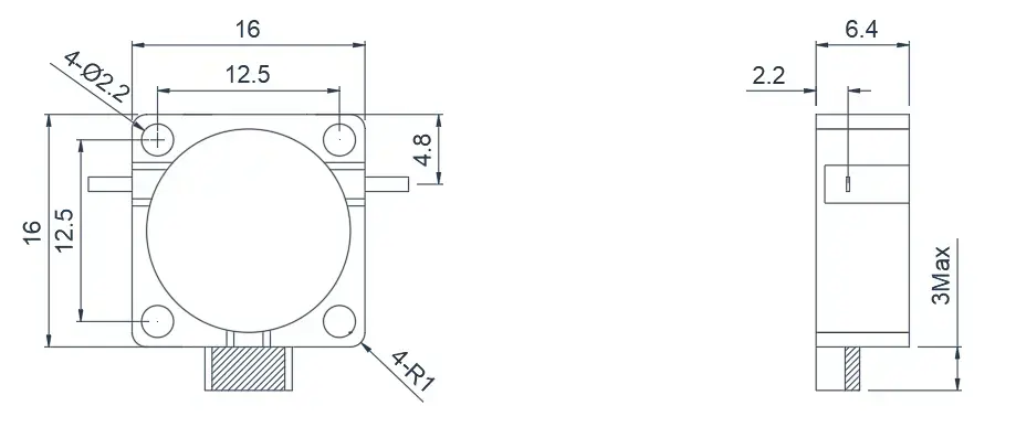 2.5~5.0GHz Tipik Drop-in İzolatör Görünümü