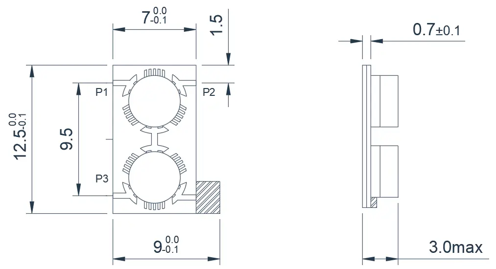 5.0~6.0GHz Miniaturized Dual-Junction Microstrip Circulator Appearance