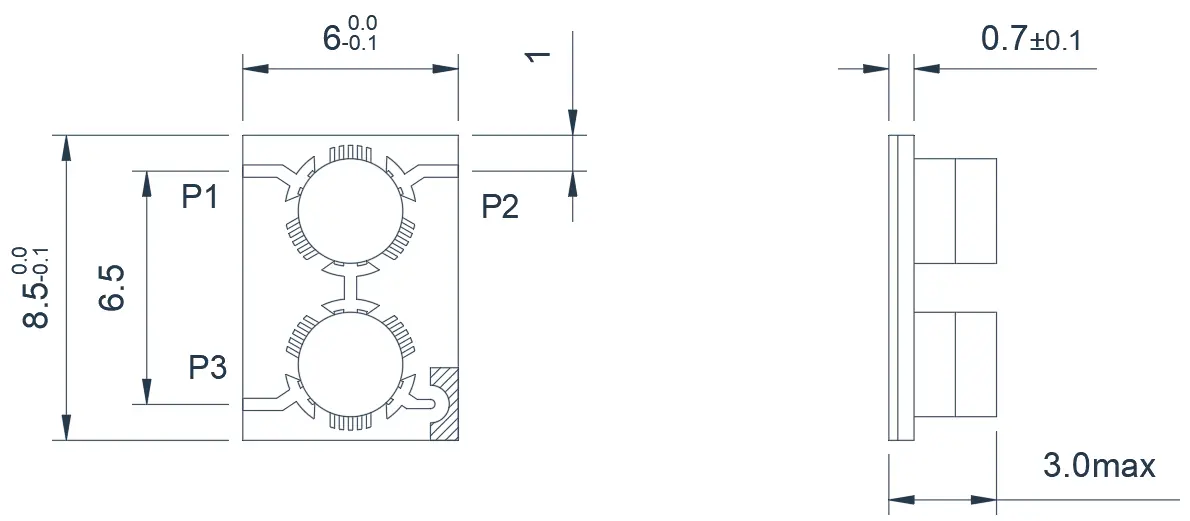 8.5~10.5GHz Miniaturized Dual-Junction Microstrip Circulator Appearance