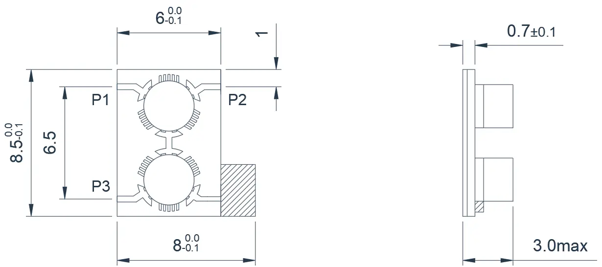 8.5~10.5GHz Miniaturized Dual-Junction Microstrip Circulator Appearance