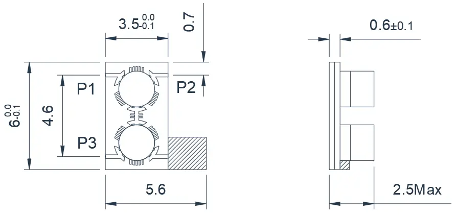 15.0~17.7GHz Miniaturized Dual-Junction Microstrip Circulator Appearance