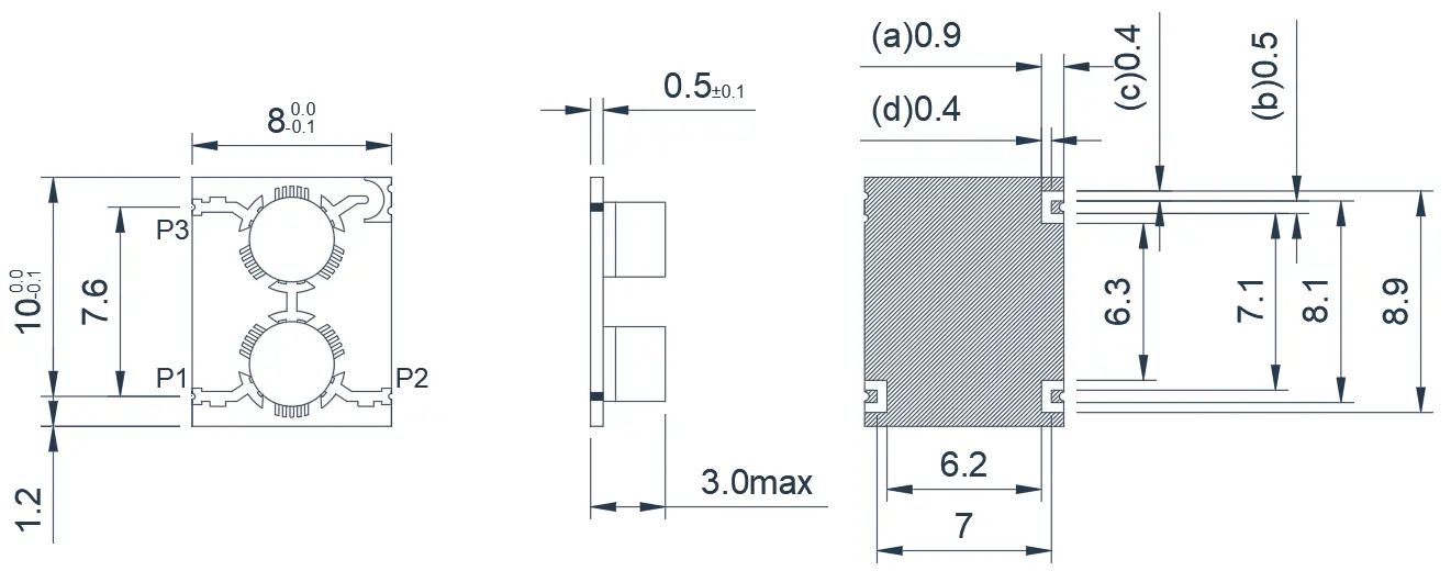8.5~10.5GHz SMT Microwave Dual-Junction Circulator Appearance