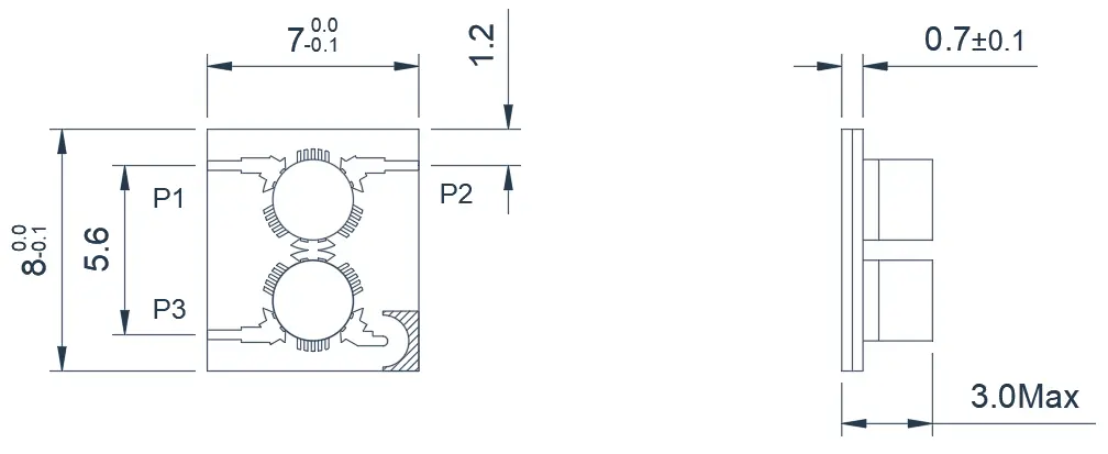14.0~18.0GHz Typical Dual-Junction Microstrip Circulator Appearance
