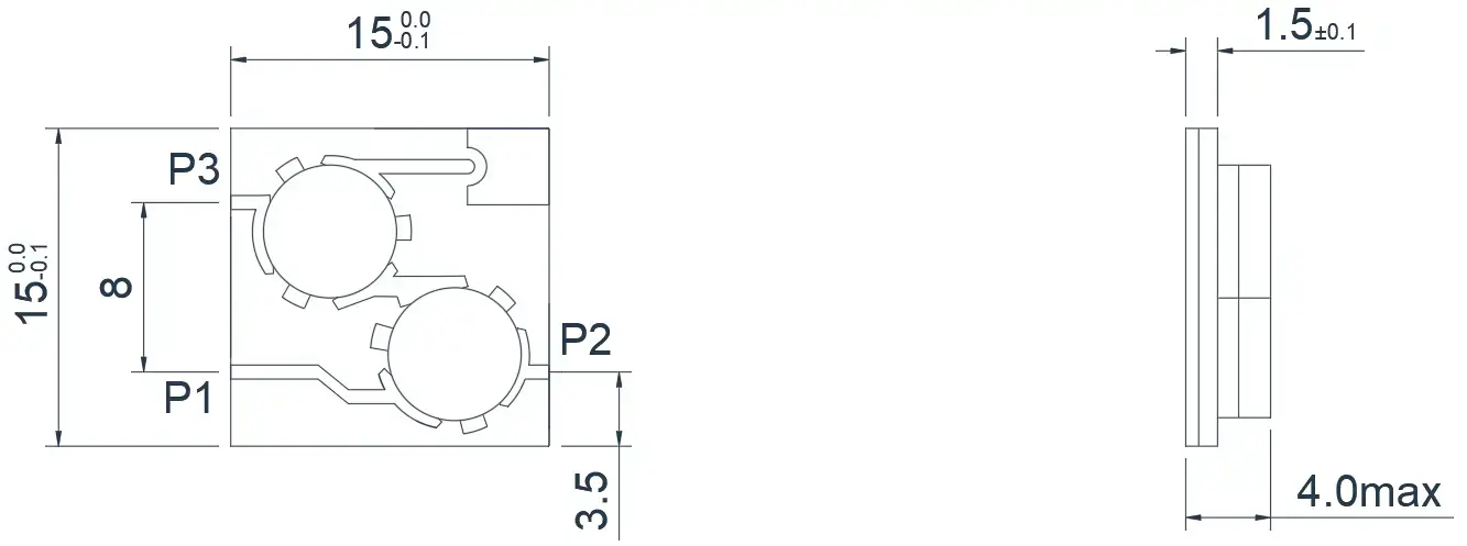 5.0~6.0GHz Tipik Çift Bağlantılı Mikroşerit Sirkülatör Görünümü