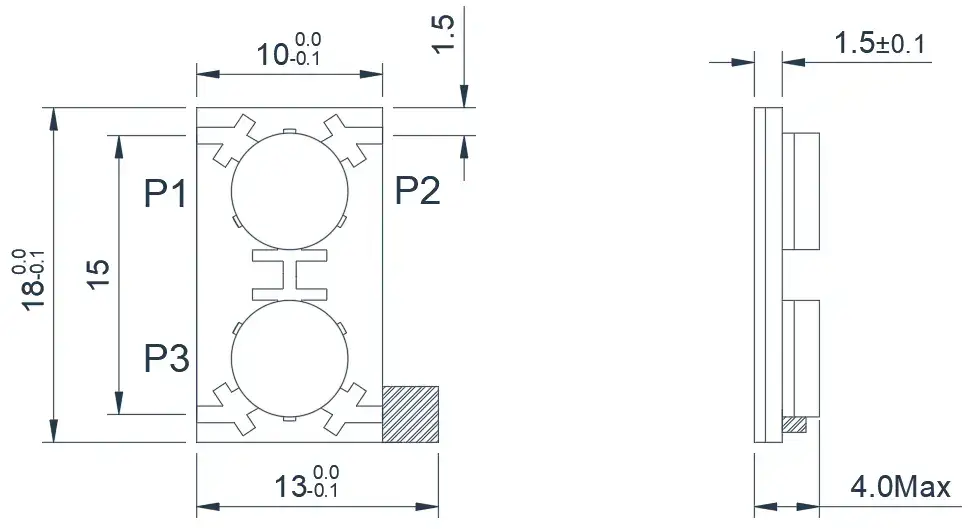 5.0~6.0GHz Tipik Çift Bağlantılı Mikroşerit Sirkülatör Görünümü