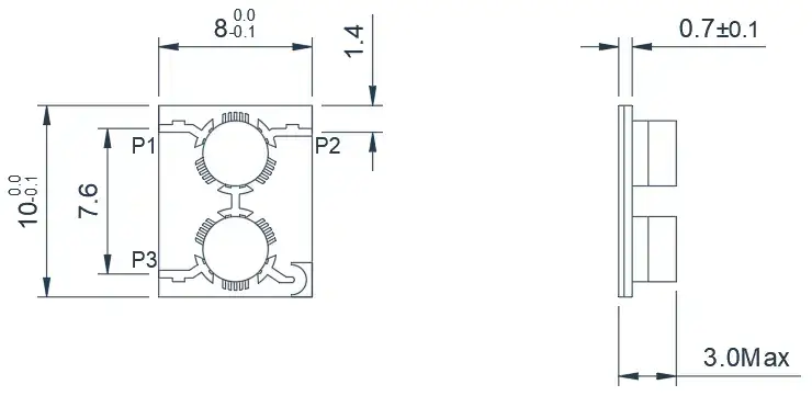 8.0~12.0GHz Tipik Çift Bağlantılı Mikroşerit Sirkülatör Görünümü