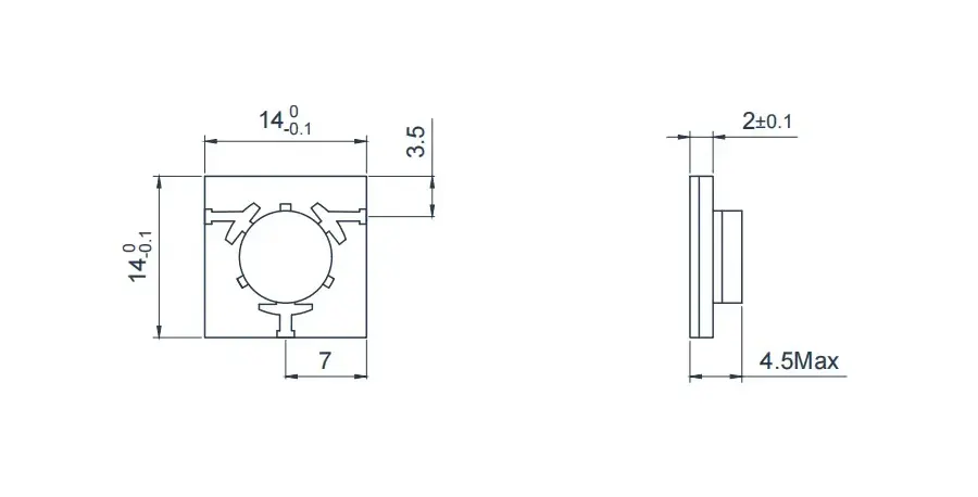 2.7~4.0GHz Mikroşerit Sirkülatör Görünümü